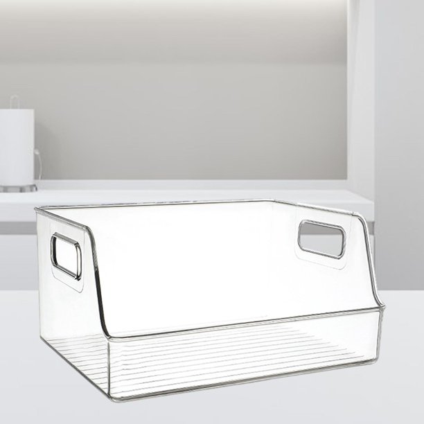 Contenedor de almacenamiento de libros,Contenedor de almacenamiento de libros Organizador de bebidas Contenedor,Organizador de refrigerador transparente con cajón de 215 cm x 265 cm x 135 cm