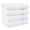 thumbnail image 5 of Cotton Paradise 100% Cotton 4 Piece Turkish Bath Towel Set, Soft Plush Towels Clearance Bathroom Set, White, 5 of 7