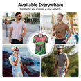 thumbnail image 6 of Yiaed Neon Desert MoonPrint Men's Short Sleeve Polo Shirt,Golf Polo for Men Three-Button Golf Shirt Athletic Casual Collared T-Shirt- X-Large, 6 of 7