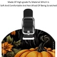 thumbnail image 4 of Square 2Pack PU Leather Halloween Pumpkin Cruise Luggage Tag with Privacy Cover and Name ID Tag for Travel Handbags Backpacks Luggage Tags, 4 of 6