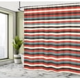 thumbnail image 5 of Ambesonne Striped Shower Curtain, Vintage 60's Red Black, 69"Wx84"L, Multicolor, 5 of 5