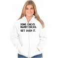 thumbnail image 3 of Some Chicks Marry LGBTQ Lesbian Pride Womens Plus Size Graphic Zipper Hoodie Brisco Brands 3X, 3 of 5