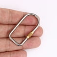 thumbnail image 1 of Mosquetón en Forma D Aleación Titanio Tornillo Bloqueo Clip Gancho Llavero para Acampar, 1 of 6