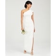 thumbnail image 1 of Adrianna Papell Robe de Soirée Maxi Fourreau Sans Manches à Encolure Asymétrique Blanche pour Femmes Taille 12, 1 of 1