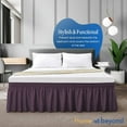 thumbnail image 3 of HNB Store Wrap Around Bed Skirt 16" inch Drop Easy Care Microfiber Bedskirts (Olympic-Queen-Plum), 3 of 6