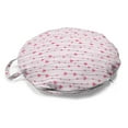 thumbnail image 1 of Vintage Valentine Round Floor Cushion with Handle, Hearts and Rounds on Curvilinear Lines, Decorative Pillow for Living Room & Dorms, 18" Round, Pale Pink Pink, by Ambesonne, 1 of 4