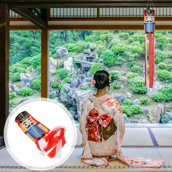 BESTYASH Colorful Nutcracker Wind Chime Holiday Cloth Decoration for Year-Round Festive Home and Seasonal Decor