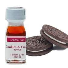 Lorann Oils Cookies and Cream l 1 Dram Super Strength Flavor Extract Candy Baking Includes 1 Dram Dropper And Recipe