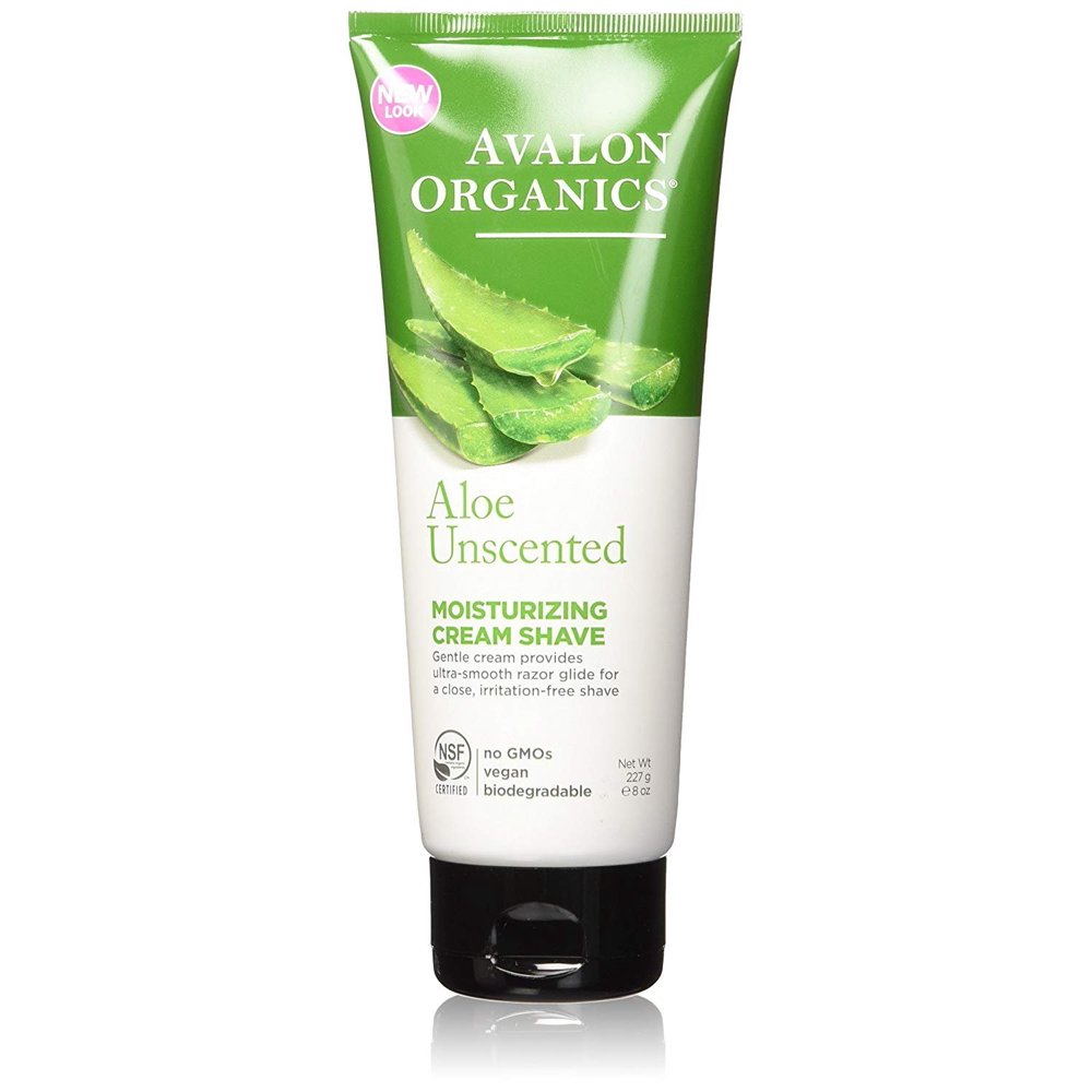 Avalon Organics Cream Shave, Aloe Unscented, 8 Ounce