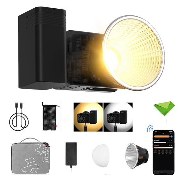 Luz de vídeo LED Zhiyun X60 Combo, 60 W, bicolor, CCT 2700-6500 K