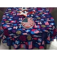 thumbnail image 4 of 4th of July Oval Tablecloth Memorial Day Patriotic American Flag Table Cloths for Indoor and Outdoor Kitchen Dining-60 x102, 4 of 6