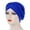 Blue, variant on Women's Solid One Tail Turban Wrap Cap For Everyday Style