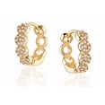 thumbnail image 1 of Aretes Xtellar Aro Dorado Con Brillo Completo De Zirconia, 1 of 4