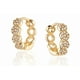 thumbnail image 1 of Aretes Xtellar Aro Dorado Con Brillo Completo De Zirconia, 1 of 4