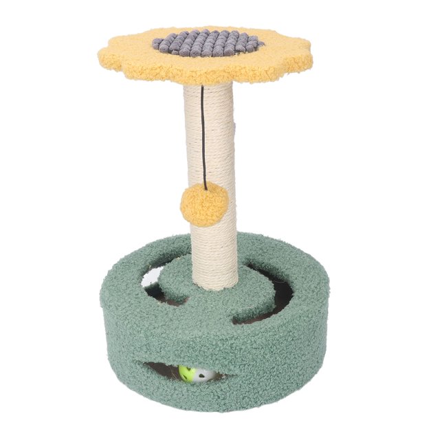 Poste Rascador Para Gatos, 9,84 X 9,84 X 13,98 Pulgadas, Poste Rascador Interactivo Para Gatos Con Base Estable, Apariencia Adorable, Torre De árbol Para Gatos, Colores