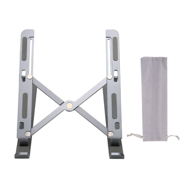 Soporte para computadora portátil, ergonómico, de aleación de aluminio, de silicona, plegable, antideslizante, con ángulo ajustable, para computadora portátil de 9 a 15,6 pulgadas