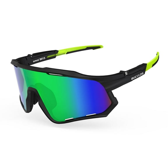 BUCKLOS Polarized Sunglasses Cycling UV400 Protection,TR90 Sports Goggles for Men Women,Running Baseball Golf Outdoor