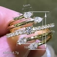thumbnail image 3 of K-KED Gorgeous Golden plated Ring Cubic Zircon Wedding Delicate Jewelry Sz 6-10-6, 3 of 5