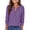 Purple, variant on SPROUTOP Blouses for Women Waffle Knit Long Sleeve Shirts Casual Button Up Henley V Neck Tunic Tops Basic Tees