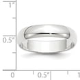 thumbnail image 7 of 10K White Gold 5mm Light Weight Half Round Band Ring Size 5.5, 7 of 7
