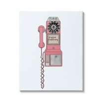 Stupell Industries Vintage Pay Phone Chic Queen Calling Calligraphy Graphic Art Gallery Wrapped Canvas Print Wall Art, Design by Ashley Singleton