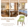thumbnail image 5 of ClinQ Dining Chair,Morden Wood Leg Upholstered Kitchen Chair Set of 2, Lightgreen-Walnut Leg, 5 of 6