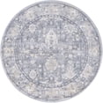 thumbnail image 1 of Unique Loom Tapis Design Ton sur Ton Portland 3' 3 x 3' 3 Rond Gris/ivoire, 1 of 2