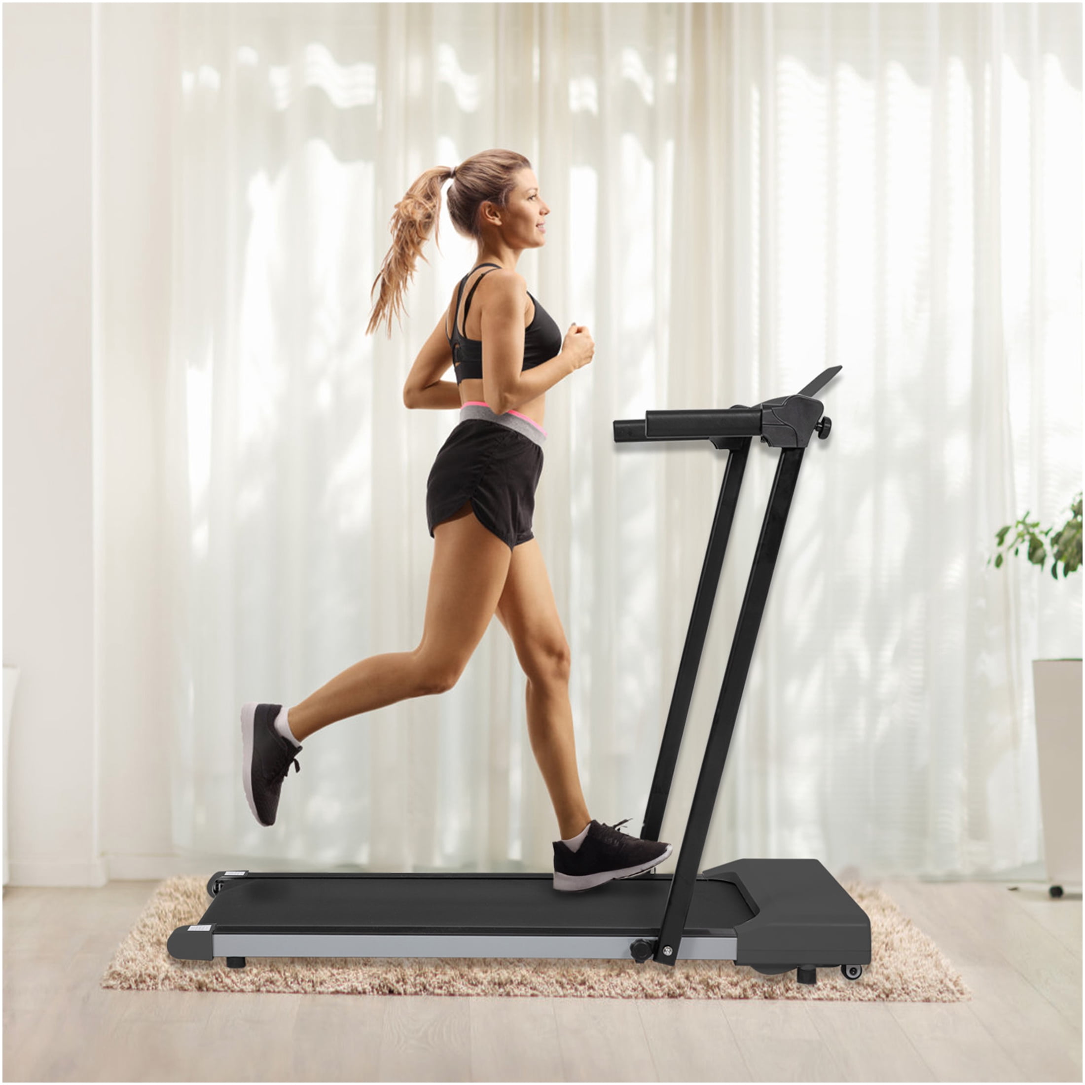 JERFIT Electric Treadmill for Home, 2.5HP Folding Treadmill with LED Display, 7.5MPH, 265LBS Capacity, Space Saving Design for Walking Jogging Running
