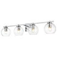 thumbnail image 2 of Living District Juelz 4-Light Iron & Glass Bath Sconce in Chrome/Clear, 2 of 6