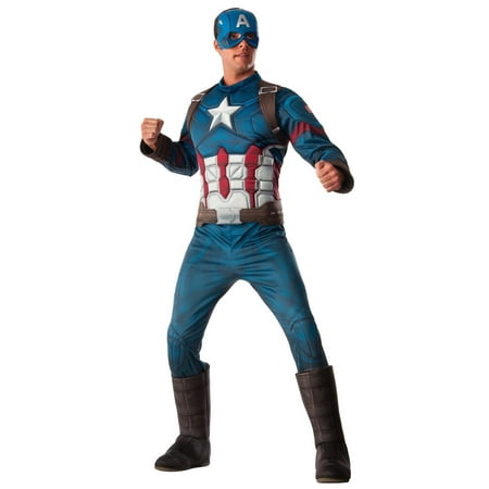 Men's Deluxe Muscle Captain America Costume