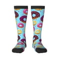 thumbnail image 1 of Gaeub Chaussettes Design Imprimé Donuts Chaussettes Hautes Extensibles pour Hommes Femmes Adolescents, Chaussettes de Softball Soccer pour Randonnée, Sport, 1 of 4