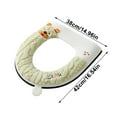 thumbnail image 3 of YgkuHd Toilet Seat Covers for Bathroom, Winter Models Of The Toilet Seat Plushs Toilet Seat Cushion Thickened Toilet Seat Washable Toilet Seat Washers Washable D Shapetoilet Seat Cushion (Green), 3 of 6