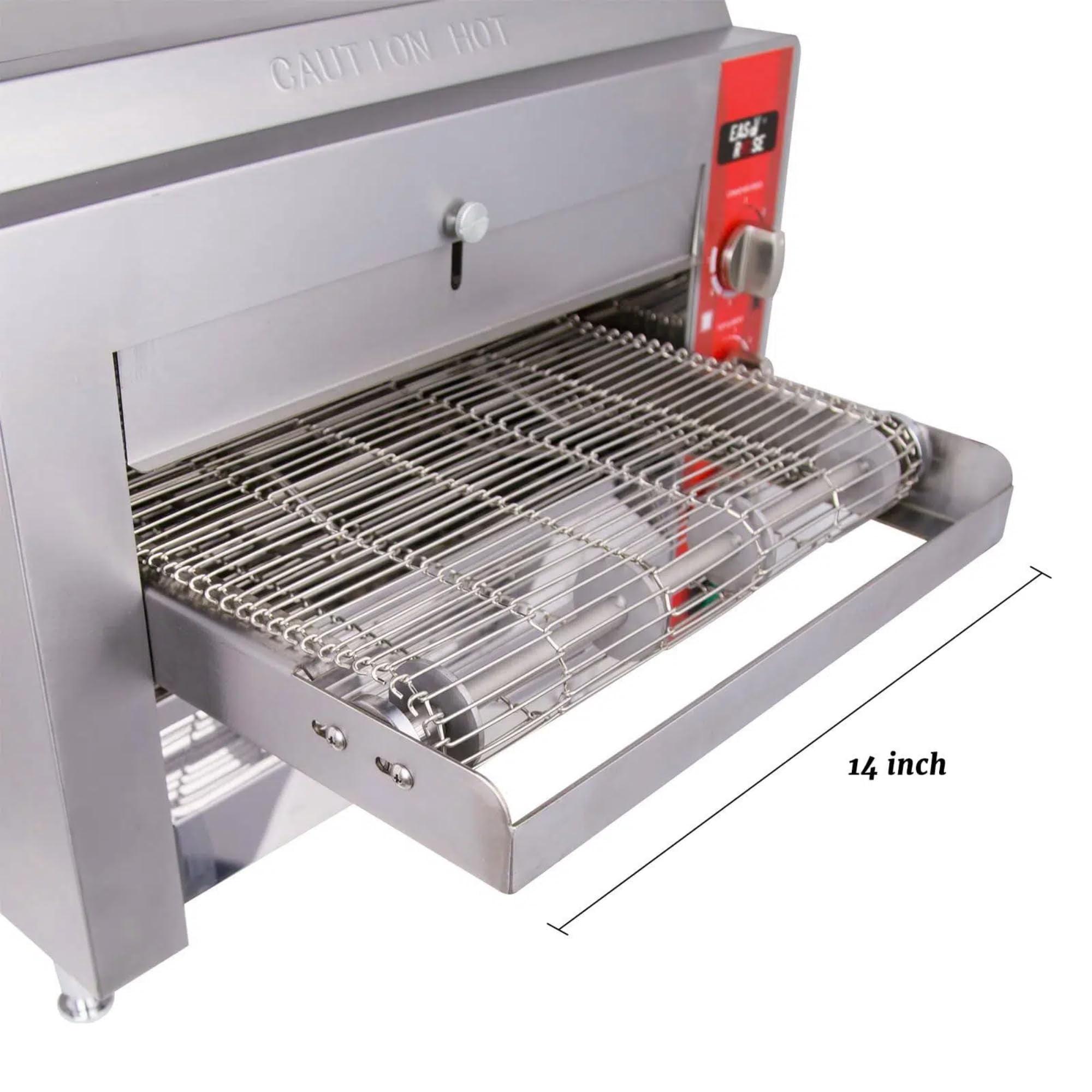Hakka 14" Commercial Countertop Conveyor Pizza Oven, 240V 3600W Stainless Steel Sandwich and Flatbread Baker, ETL Listed