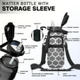 thumbnail image 2 of Geometric Diamond 64 Oz Half Gallon Water Bottle with Sleeve BPA Free Leakproof Sport Large Plastic Water Bottle with Straw&Time Marker & Insulated Neoprene Holder Carrier Bag Gift for Women Men, 2 of 5