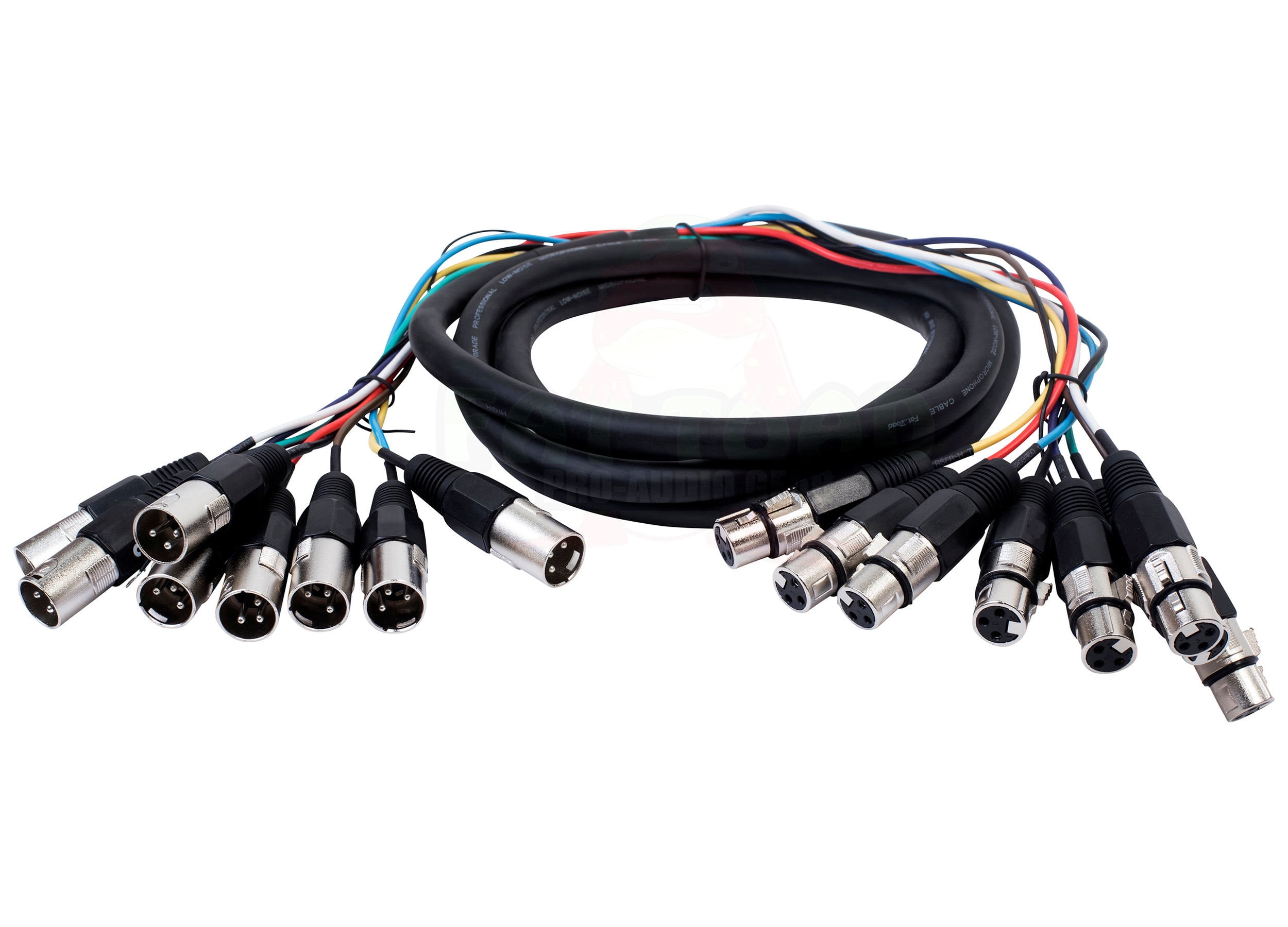 Fat Toad 8 Channel XLR Snake Cable Patch -10Ft Recording Studio PA DJ Microphone