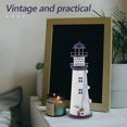 thumbnail image 2 of Farol de vela con forma de faro LED, estilo mediterráneo, candelabro de hierro para muebles de escritorio, decoración del hogar, 2 of 7