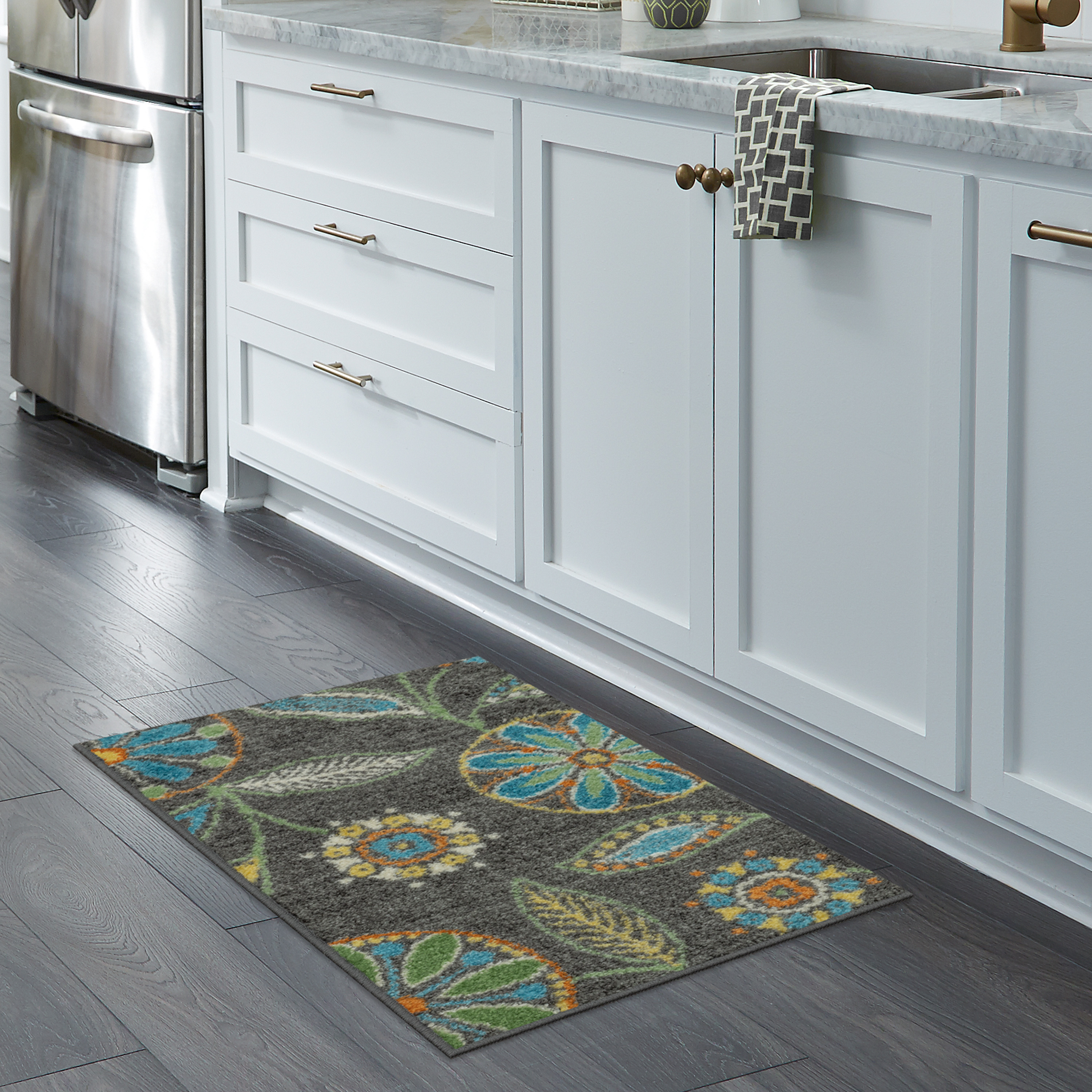 Maples Rugs Traditional Minerva Gray Multi Floral Indoor Accent Rug, 1'8"x2'10" - image 2 of 7
