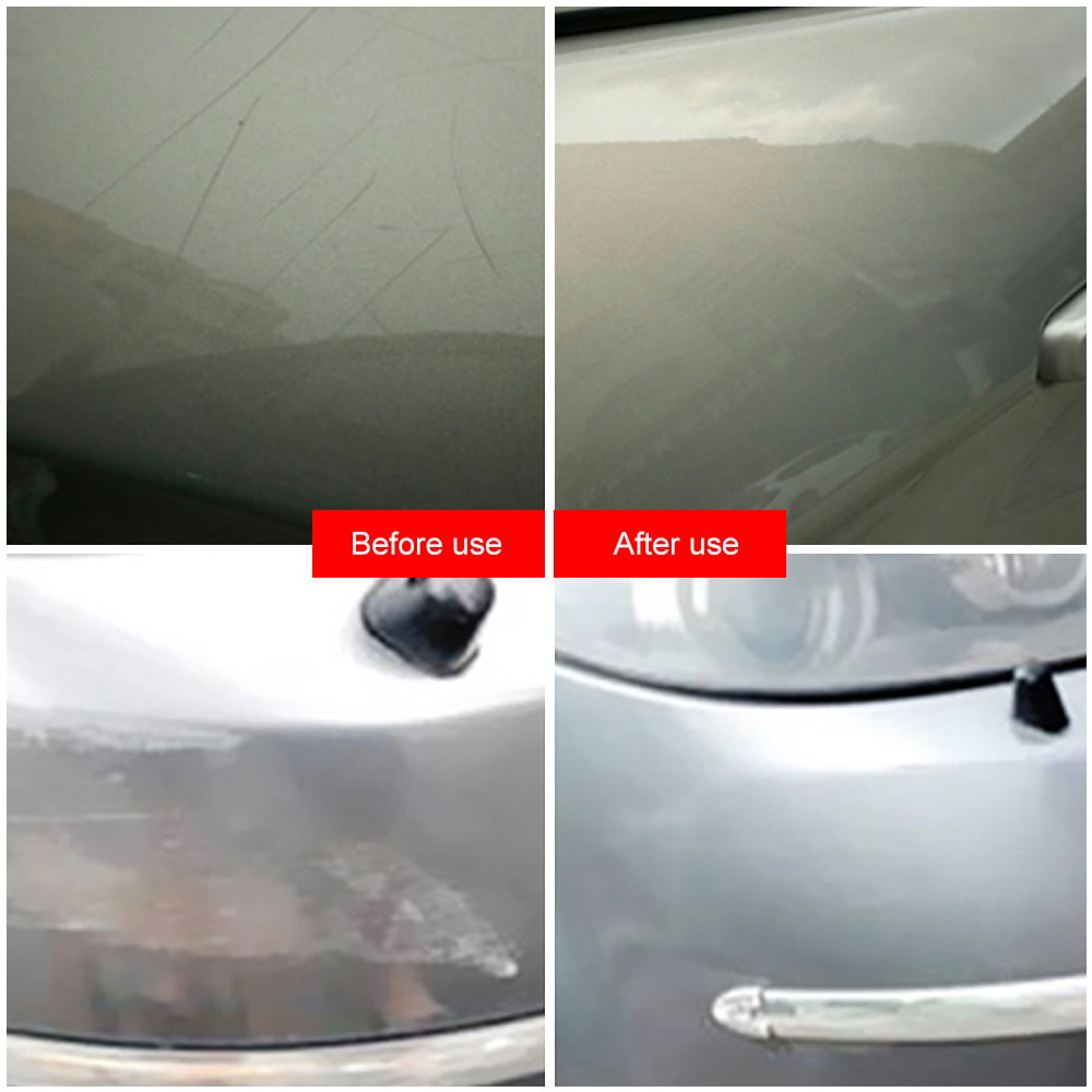 Car Scratch Repair Kit Paint Scratch Repair Agent Polishing Wax Paint Scratch Remover with Sponge - 1pcs, White