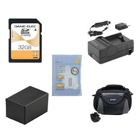 Canon VIXIA HF M52 Camcorder Accessory Kit includes: ZELCKSG Care & Cleaning, SDC-26 Case, SDM-1556 Charger, SDBP718 Battery, SD32GB Memory