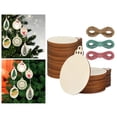 thumbnail image 6 of 100Pcs Round Wood Tag Hanging Gift Tags Round Circles DIY Hanging Tag Unfinished DIY Label for Christmas Tree Accessory Wedding Birthday, 6 of 8