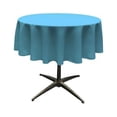 thumbnail image 1 of LA Linen TCpop58R-TurquoiseDrkP52 Nappe en Popeline de Polyester, Turquoise Foncé - 58 Po. Rond, 1 of 4