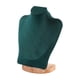 thumbnail image 3 of Exhibidor de collares, cadena, soporte para busto, soporte para busto de joyería, organizador de colgantes Terciopelo verde de 23 cm, 3 of 9