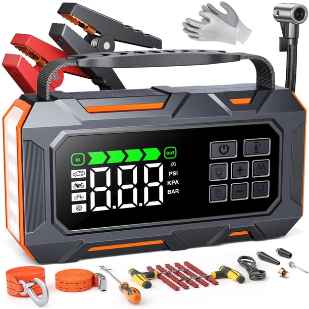 Kit portátil de arranque de emergencia TREKURE 8000A 160 PSI 16 en 1