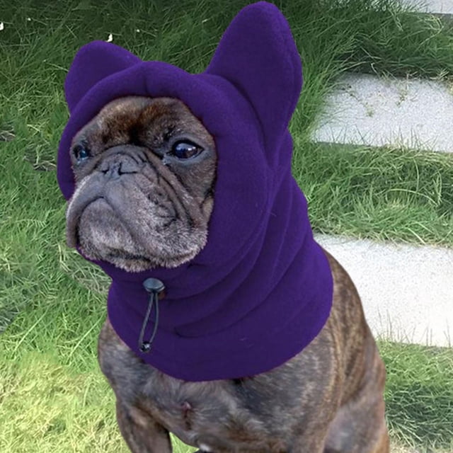 Gorro cálido con capucha para perro Fernando Violeta