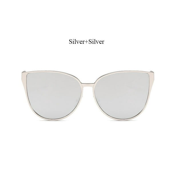 Gafas de sol de ojo de gato para mujer lentes de sol de gran tamano tipo espejo de diseno de marca famosa a la moda estilo Hip Hop 2023 Fivean unisex