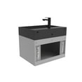 thumbnail image 4 of Amazon 24" Gray Wood Floating Vanity with Black Top and Black Trim, 4 of 10