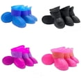 thumbnail image 4 of 2 pares de zapatos para perros, botas impermeables, zapatos para perros y gatos, calcetines para perros, calcetines para cachorros, calcetines antideslizantes para lluvia y nieve, estampado de huellas, 4 of 5