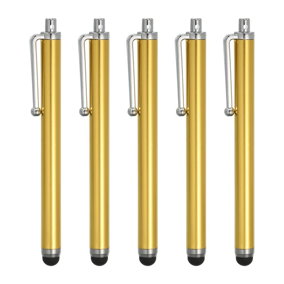 Uxcell Capacitive Stylus for Touch Screen , Sensitivity and Precision Stylus for All Touch Screen Devices Yellow,5pcs