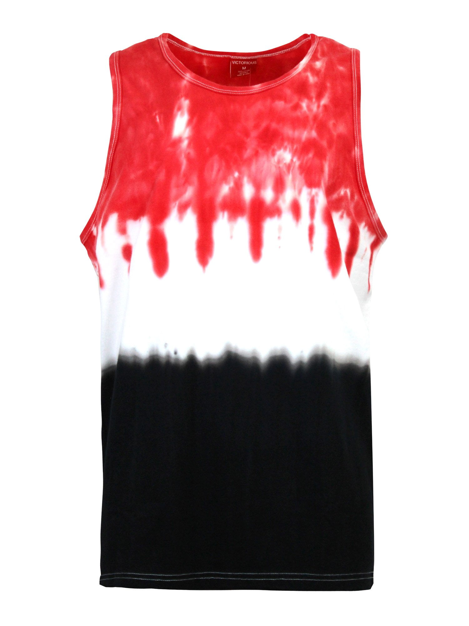 red and black tie dye crop tank top