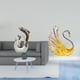 thumbnail image 2 of Estatua de delfín y cisne de cerámica, figura de arte abstracto moderno, escultura de ganso de resina, soporte de TV, chimenea, oficina, sala de estar, 2 of 8